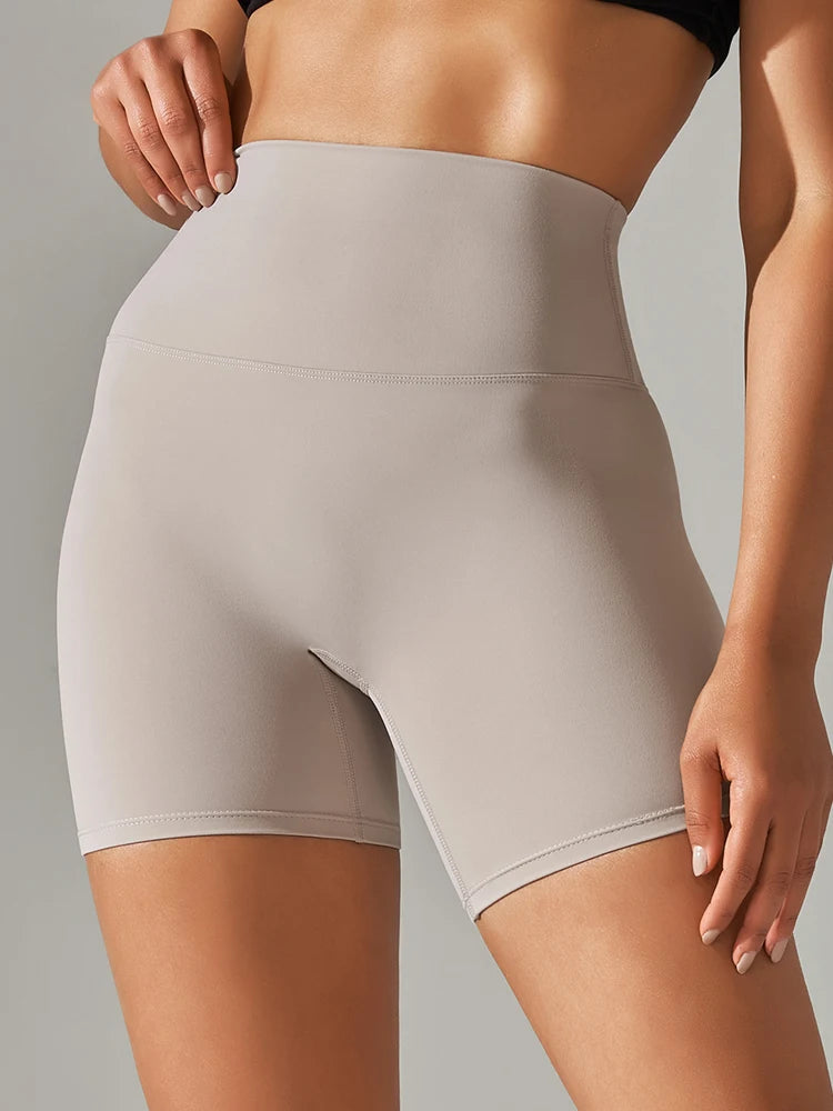 Shorts Feminino Fitness Cintura Alta Squat Proof Secagem Rápida