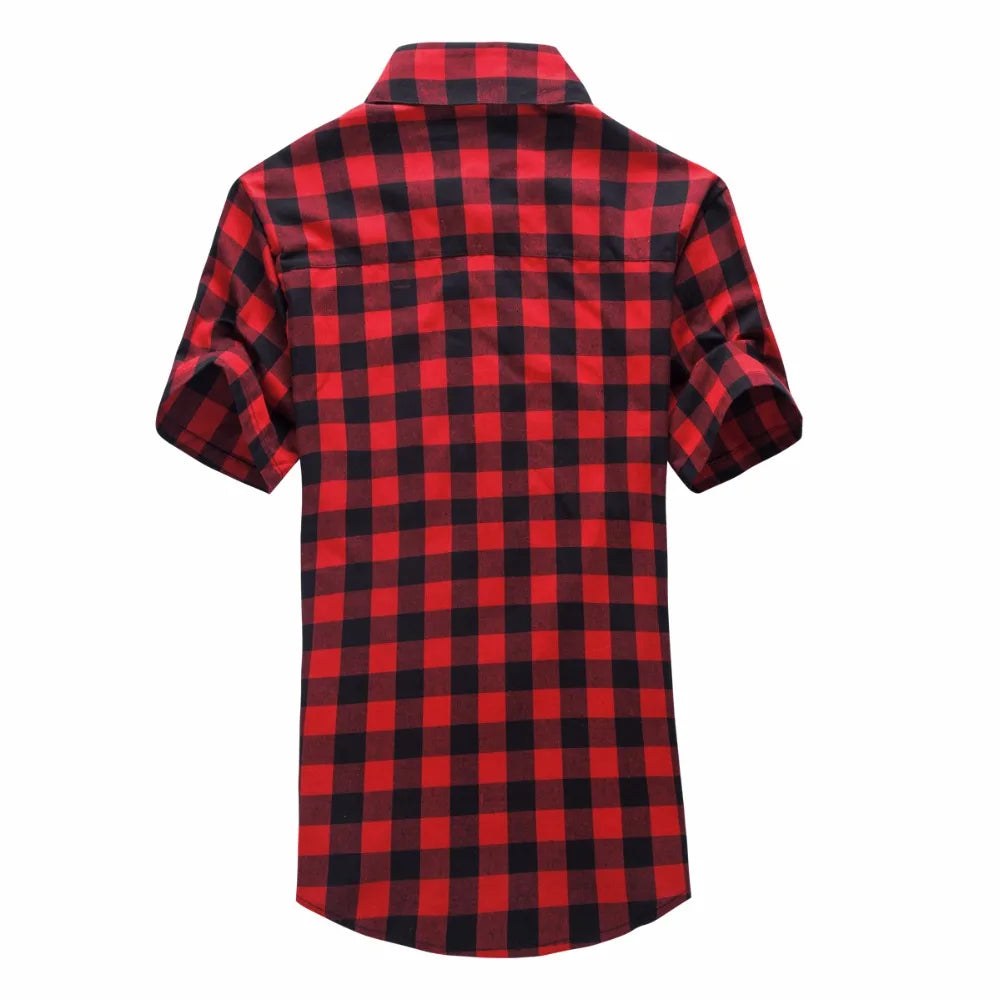 Camisa Xadrez Vermelha e Preta