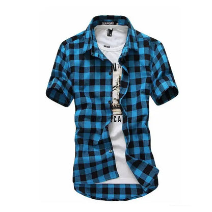 Camisa Xadrez Vermelha e Preta