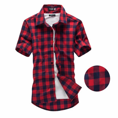 Camisa Xadrez Vermelha e Preta