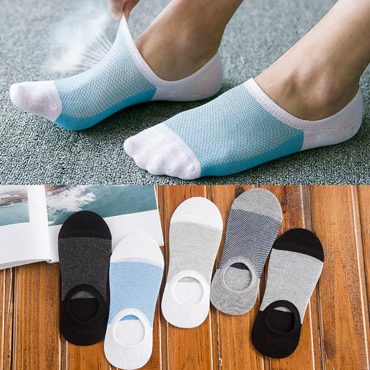 5 Pares de Meias Elásticas e Curtas