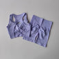 Conjunto Fitness Seamless 2 Peças Top e Shorts Cintura Alta