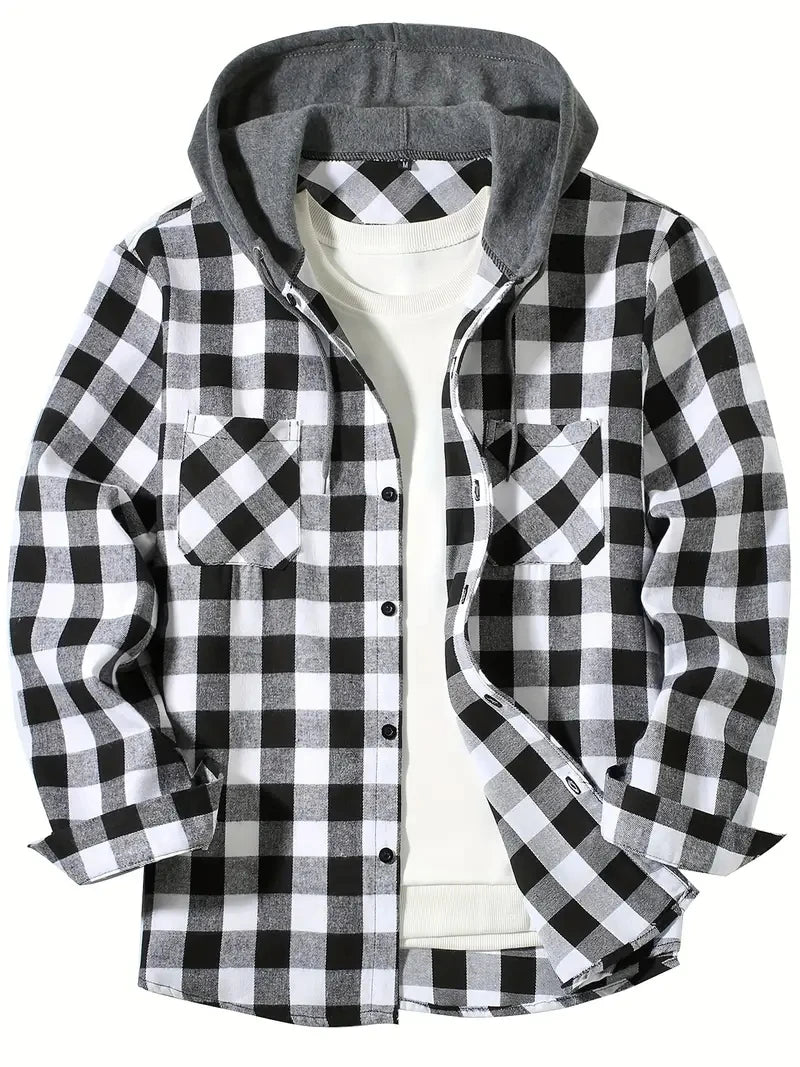 Camisa Xadrez com Capuz