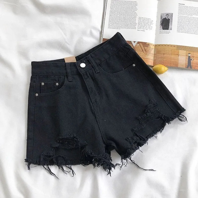 Short Jeans Coreanos de Cintura Alta