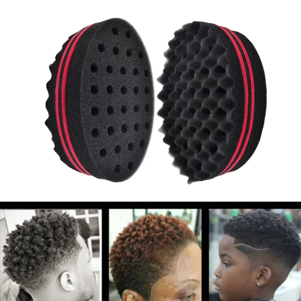 Esponja Escova de Cabelo Mágica de Lado Duplo para Twists
