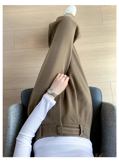 Calça Larga de Lã Engrossada Seoulish