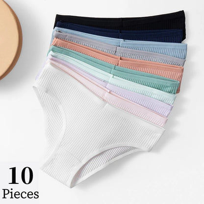 Conjunto de 10 Peças Calcinhas de Algodão
