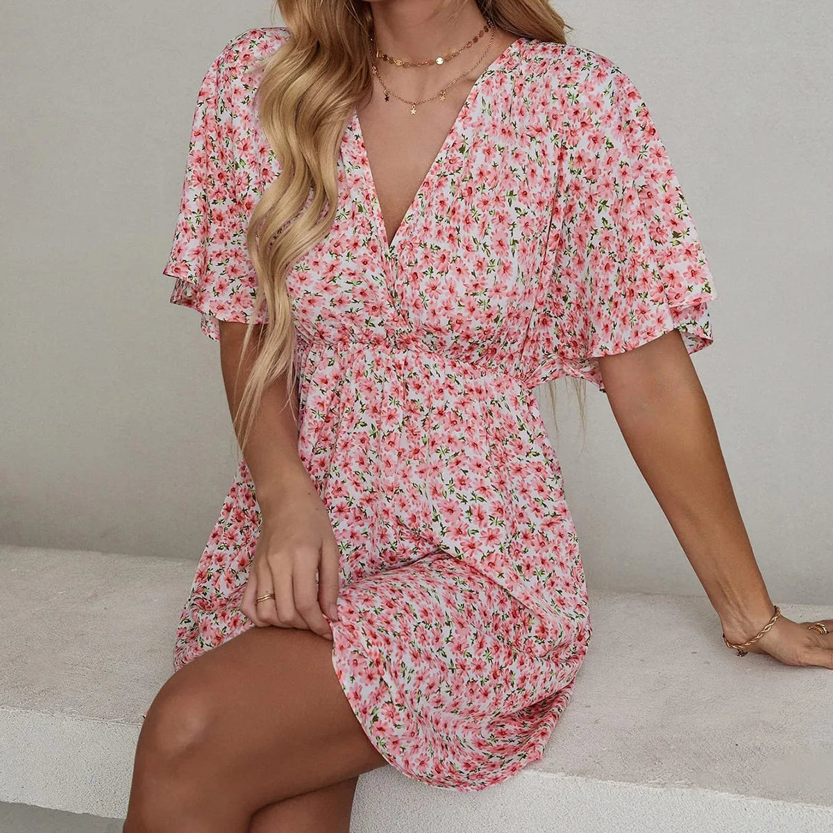 Vestido Primavera e Verão Estampado