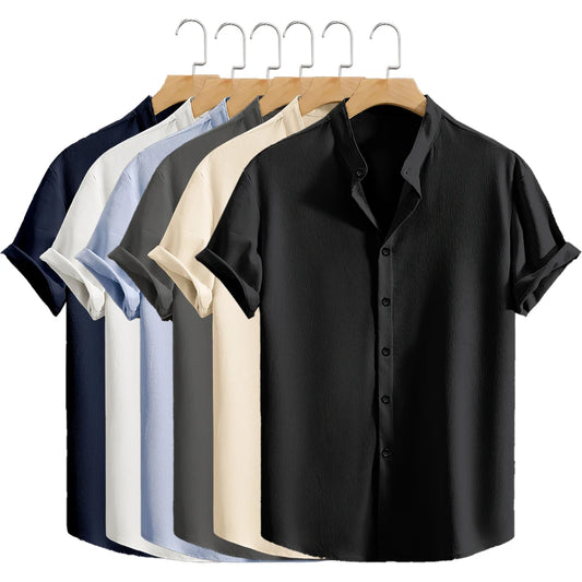 Camisa Masculina Casual de Manga Curta