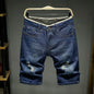 Bermuda Jeans Slim Fit com Elasticidade em Tecido Fino
