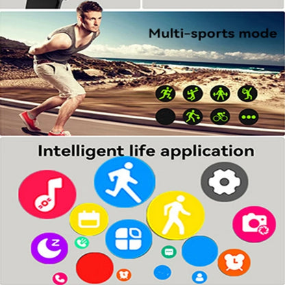 Smartwatch Masculino e Feminino Tela Full Touch HD de 2.01 polegadas