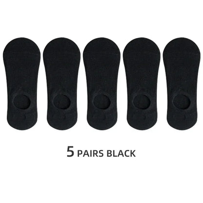 5 ou 10 Pares de Meias Invisíveis de Algodão