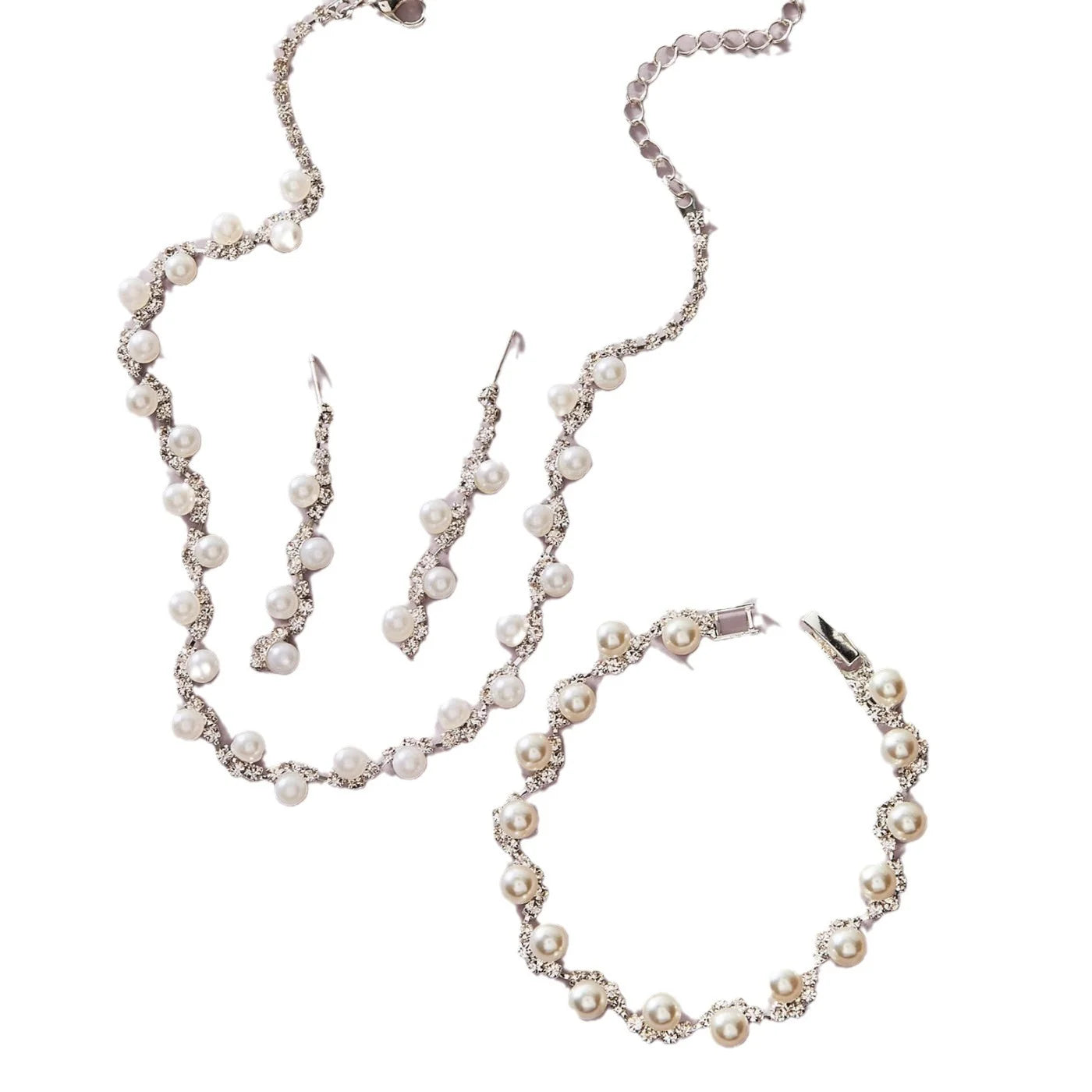 Conjunto de joias – colar, brincos e pulseira