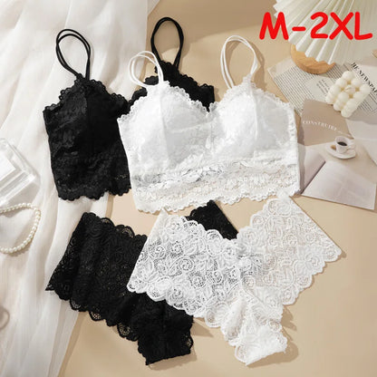 Conjunto de Lingerie Sexy de Renda