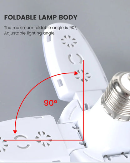 Lâmpada LED Dobrável em Formato de Ventilador
