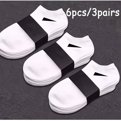 Kit de 3 ou 10 Pares de Meias Unissex de Cano Curto Comfort-Fit