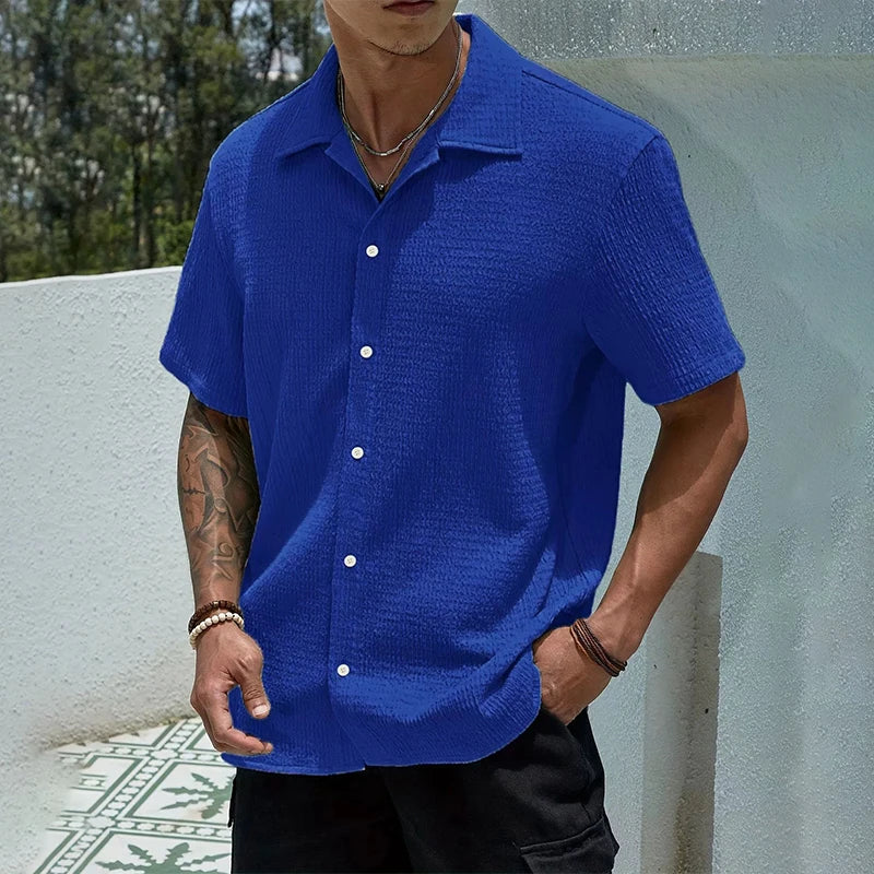 Camisa Casual de Manga Curta