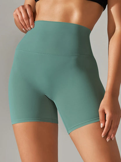 Shorts Feminino Fitness Cintura Alta Squat Proof Secagem Rápida