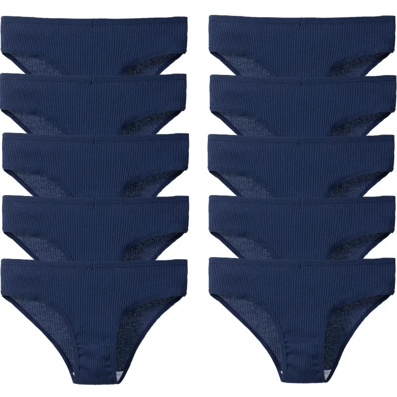 Conjunto de 10 Peças Calcinhas de Algodão