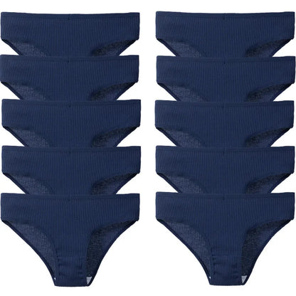 Conjunto de 10 Peças Calcinhas de Algodão