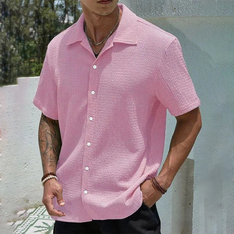 Camisa Casual de Manga Curta