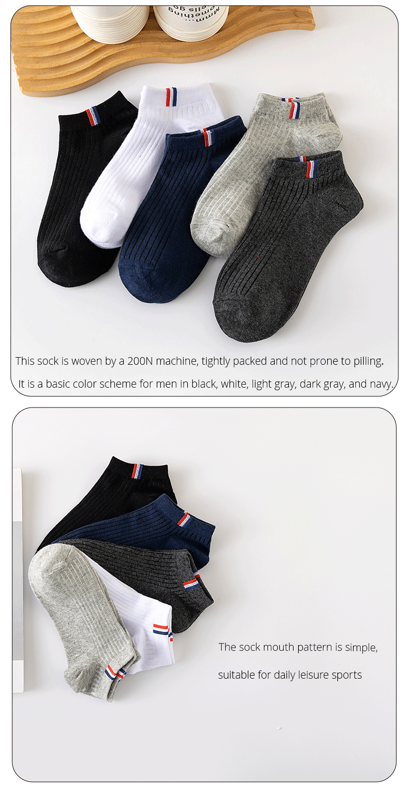 Pares de Meias Curtas (Boat Socks)