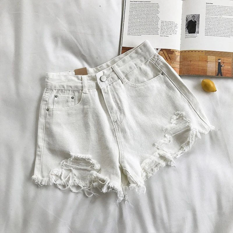 Short Jeans Coreanos de Cintura Alta