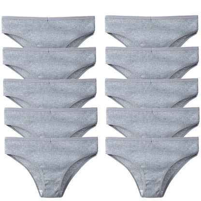 Conjunto de 10 Peças Calcinhas de Algodão