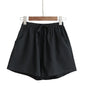 Short Feminino de Algodão e Linho de Cintura Alta