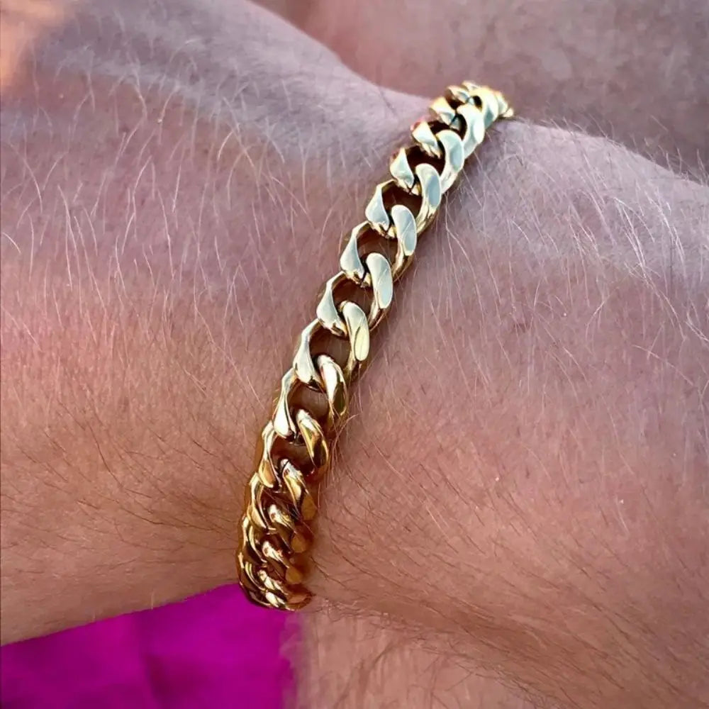 Pulseira Masculina Cubana Fashion Wannee