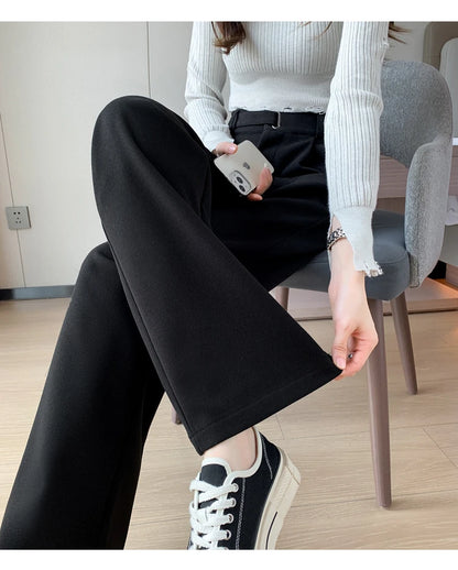 Calça Larga de Lã Engrossada Seoulish