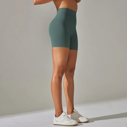 Shorts Feminino Fitness Cintura Alta Squat Proof Secagem Rápida