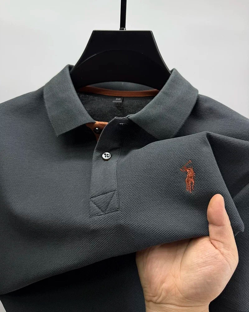 Camisa Polo 100% Algodão com Bordado de Cavalo