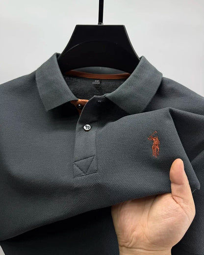 Camisa Polo 100% Algodão com Bordado de Cavalo
