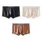 Kit 1 ou 3 Unidades de Cuecas Boxer em Seda Gelo e Cetim