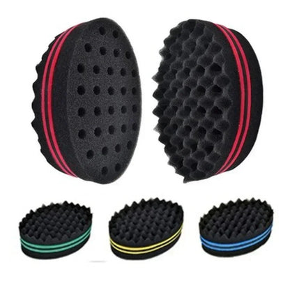 Esponja Escova de Cabelo Mágica de Lado Duplo para Twists