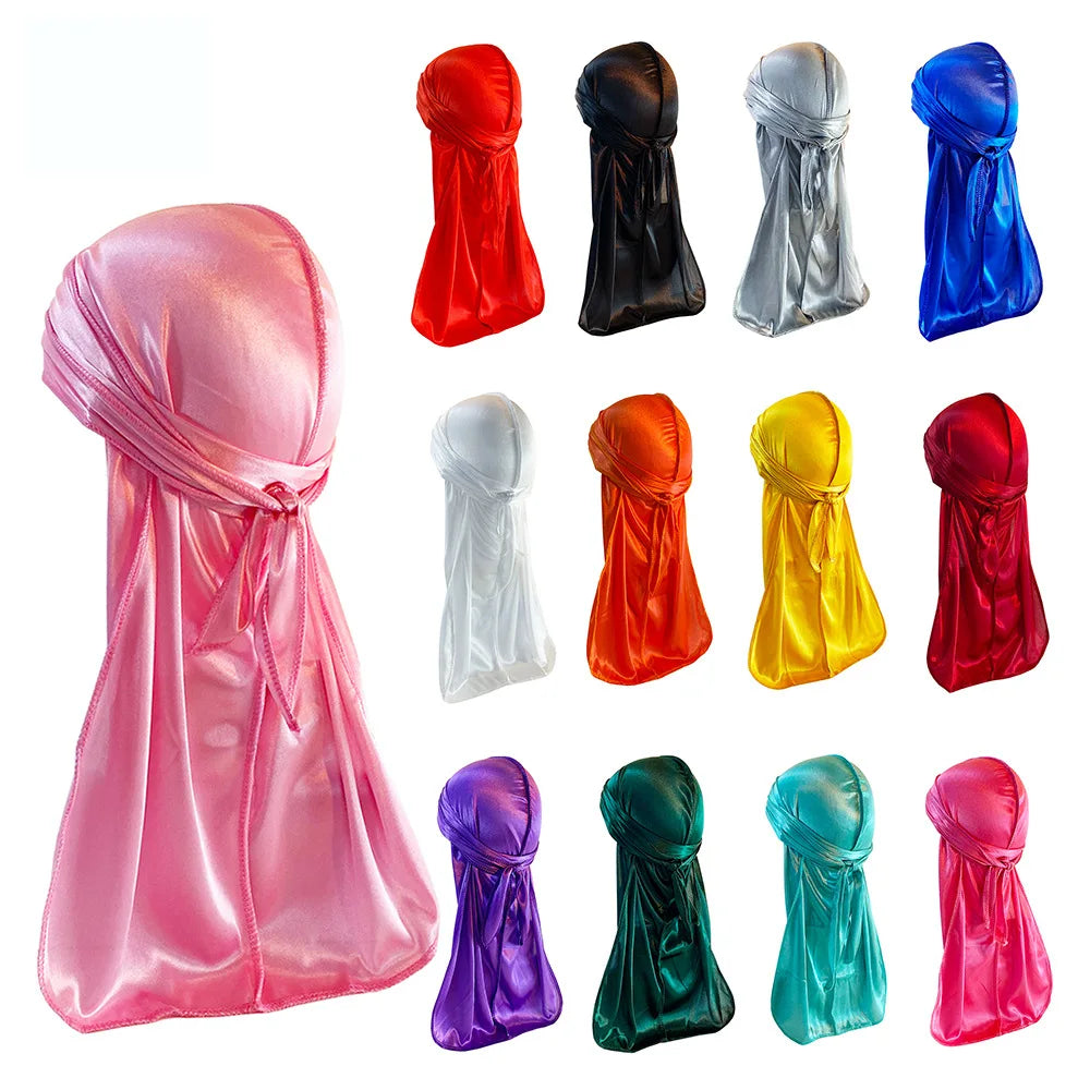 Unisex Durag de Seda para Homens e Mulheres
