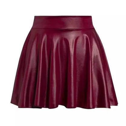 Saia Curta de Couro Sintético (Faux Leather)