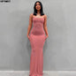 Vestido Maxi de Cetim Sem Mangas e Costas Nuas