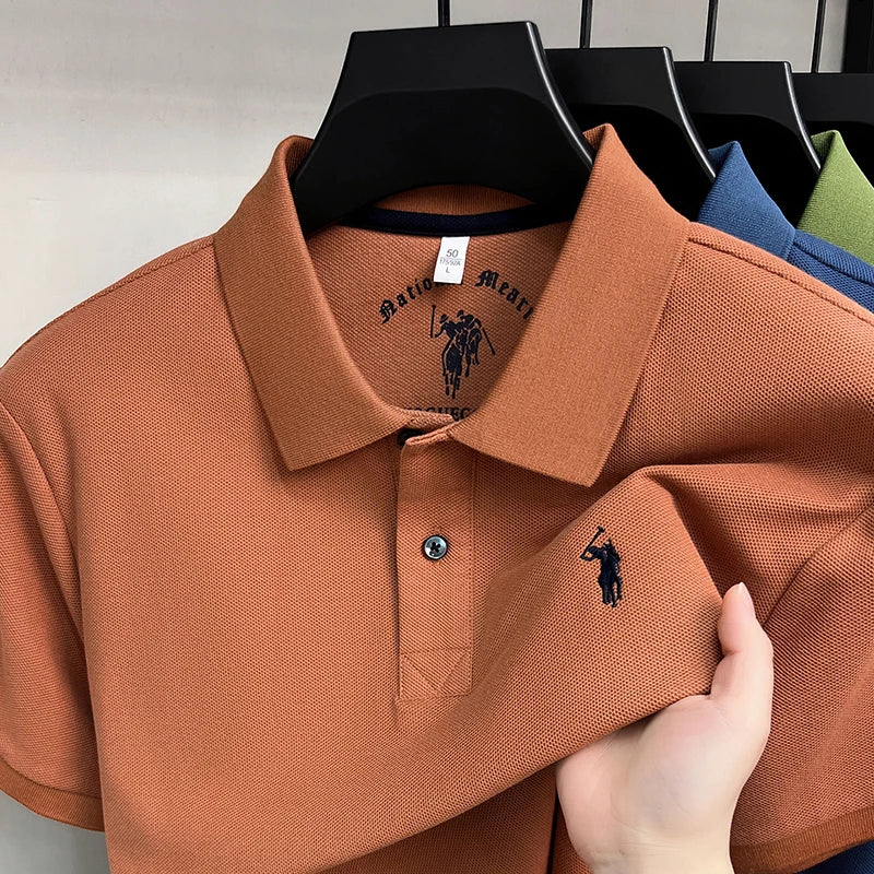 Camisa Polo 100% Algodão de Manga Curta