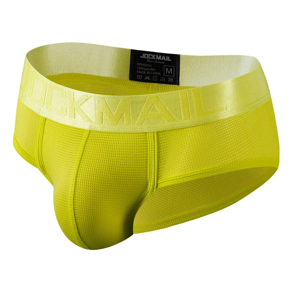 Cuecas Estilo Slip e Bikini em Mesh de Nylon