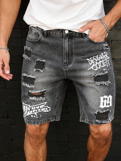Short Jeans Masculinos Destroyer
