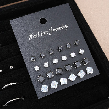 Conjunto Chique de Joias Prateadas com 51 Peças