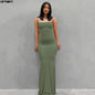 Vestido Maxi de Cetim Sem Mangas e Costas Nuas