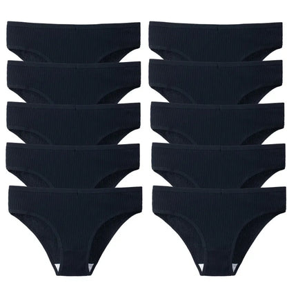 Conjunto de 10 Peças Calcinhas de Algodão