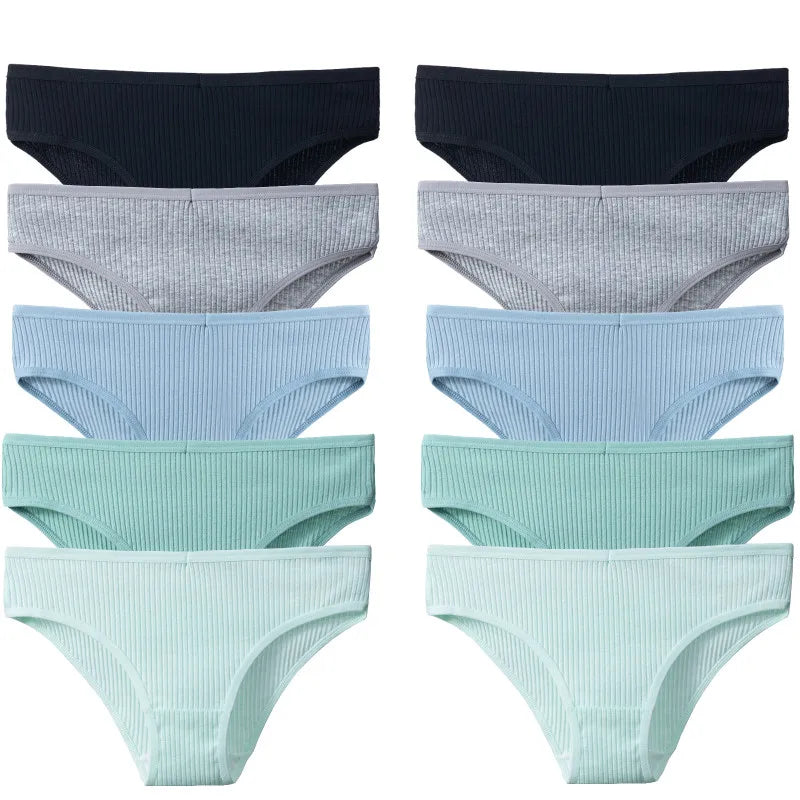 Conjunto de 10 Peças Calcinhas de Algodão