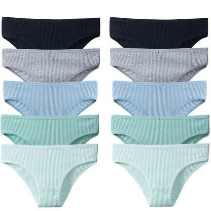Conjunto de 10 Peças Calcinhas de Algodão