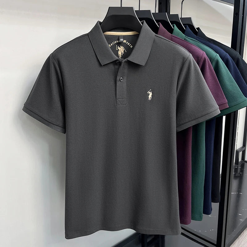 Camisa Polo 100% Algodão de Manga Curta
