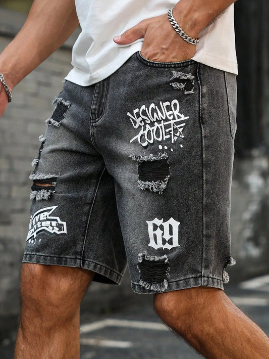 Short Jeans Masculinos Destroyer