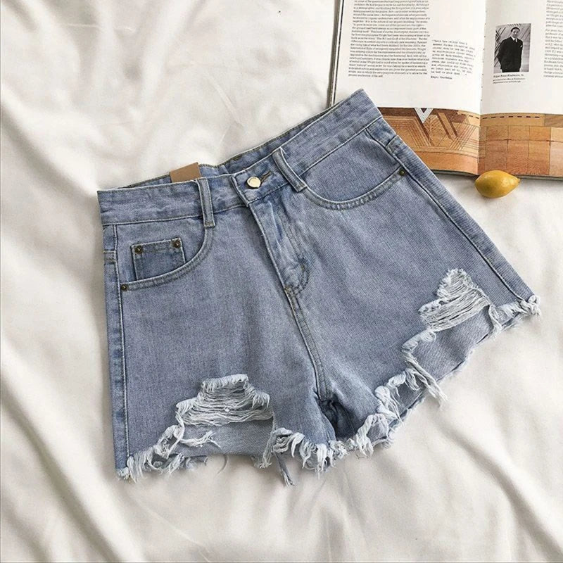 Short Jeans Coreanos de Cintura Alta